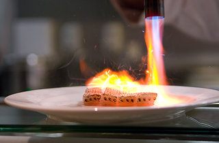tachuio being blowtorch seared