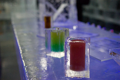 absolute bloody mary in an ice cup