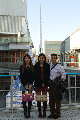 megu, alice and derek at the odaiba megaweb