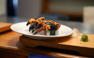 unagi topped with uni