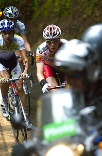 Will Routley (Jelly Belly) and Davide Frattini (TT1) in a 5 person breakaway