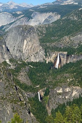 vernal and nevada falls from glacier point